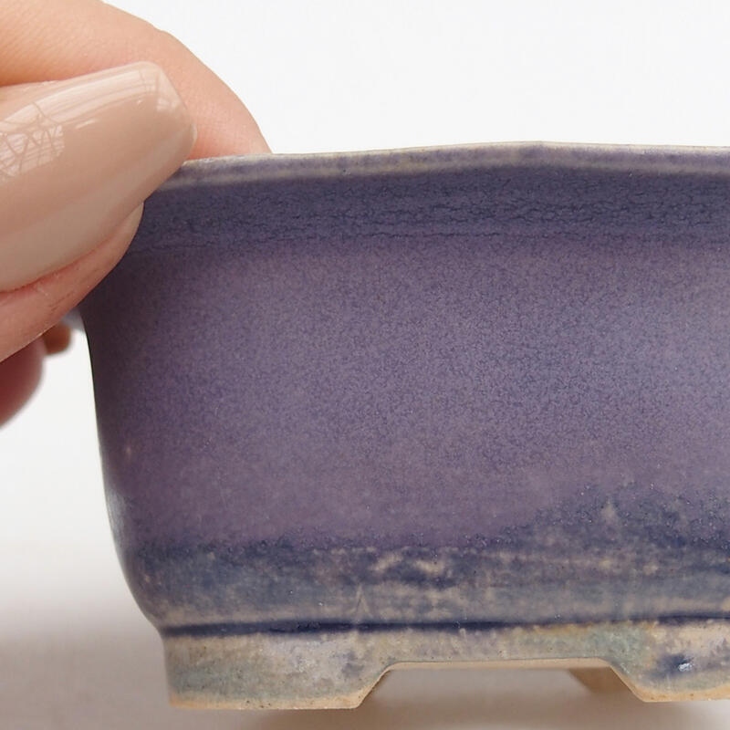 Mini bonsai bowl 7.5 x 6.5 x 3.5 cm, color purple