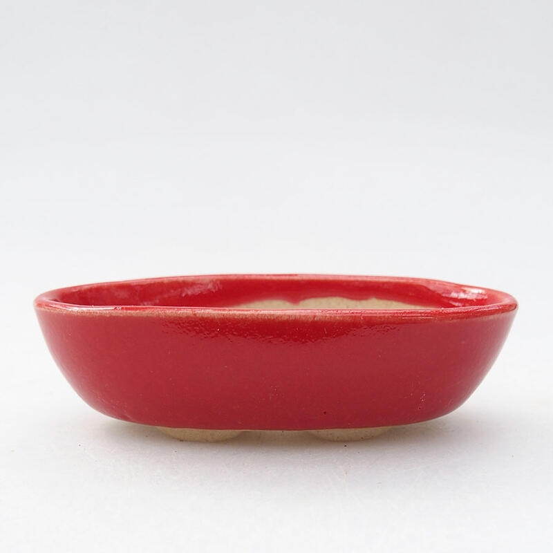 Mini bonsai bowl 7 x 3.5 x 2 cm, color red