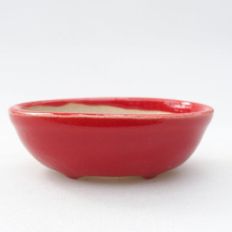 Mini bonsai bowl 7 x 5 x 2 cm, color red