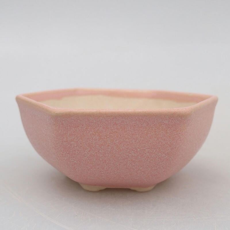 Mini bonsai bowl 7 x 6.5 x 3 cm, color pink