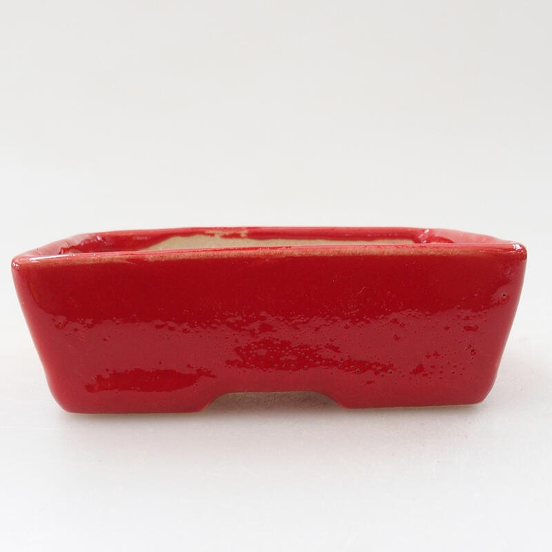 Mini bonsai bowl 8 x 6 x 3 cm, color red